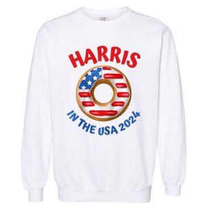 Lotus For Potus Kamala Harris 2024 President Trend Election Raglan Baseball Garment-Dyed Sweatshirt