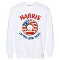 Lotus For Potus Kamala Harris 2024 President Trend Election Raglan Baseball Garment-Dyed Sweatshirt