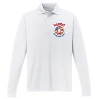 Lotus For Potus Kamala Harris 2024 President Trend Election Raglan Baseball Performance Long Sleeve Polo