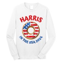 Lotus For Potus Kamala Harris 2024 President Trend Election Raglan Baseball Long Sleeve Shirt