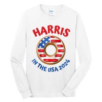 Lotus For Potus Kamala Harris 2024 President Trend Election Raglan Baseball Tall Long Sleeve T-Shirt