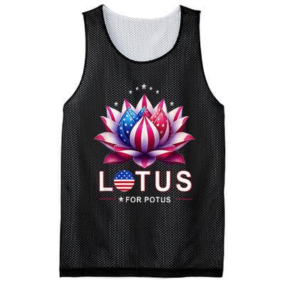 Lotus For Potus Kamala Harris 2024 President Trend Election Mesh Reversible Basketball Jersey Tank