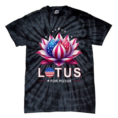 Lotus For Potus Kamala Harris 2024 President Trend Election Tie-Dye T-Shirt