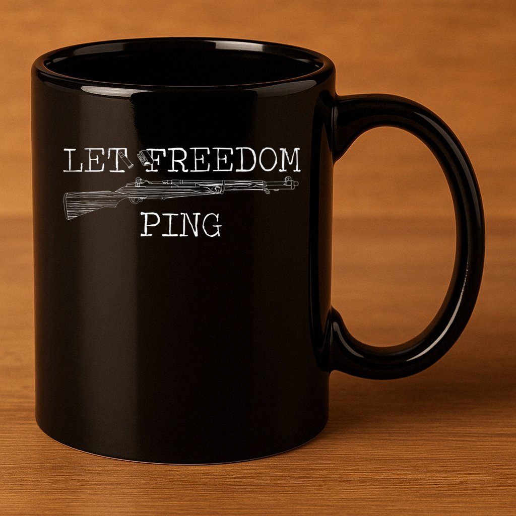Let Freedom Ping Premium 11oz C Handle Ceramic Mug