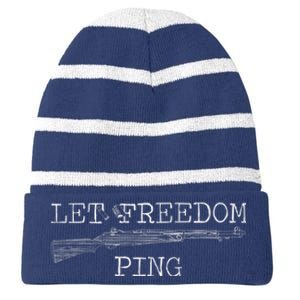 Let Freedom Ping Premium Striped Beanie with Solid Band