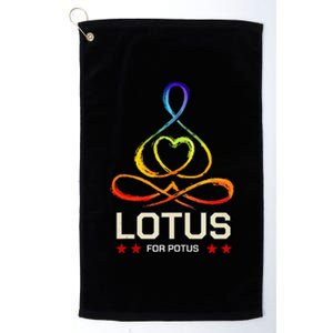 Lotus For Potus Kamala Harris 2024 President Trend Election Platinum Collection Golf Towel