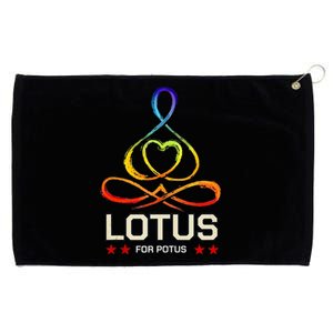 Lotus For Potus Kamala Harris 2024 President Trend Election Grommeted Golf Towel