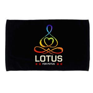 Lotus For Potus Kamala Harris 2024 President Trend Election Microfiber Hand Towel