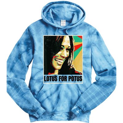 Lotus For Potus Kamala Harris 2024 President Trend Election Tie Dye Hoodie