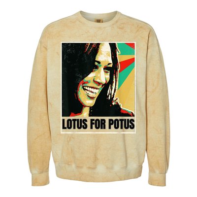 Lotus For Potus Kamala Harris 2024 President Trend Election Colorblast Crewneck Sweatshirt