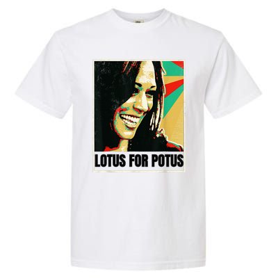 Lotus For Potus Kamala Harris 2024 President Trend Election Garment-Dyed Heavyweight T-Shirt