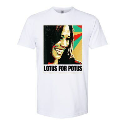 Lotus For Potus Kamala Harris 2024 President Trend Election Softstyle CVC T-Shirt