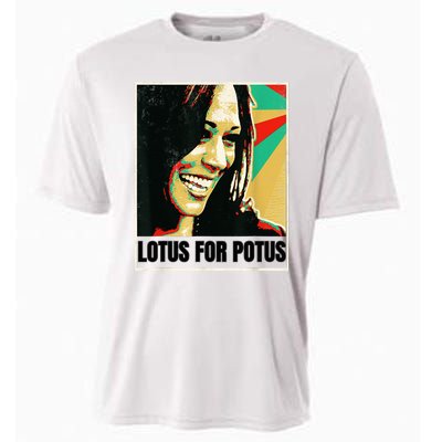 Lotus For Potus Kamala Harris 2024 President Trend Election Cooling Performance Crew T-Shirt