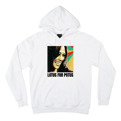 Lotus For Potus Kamala Harris 2024 President Trend Election Hoodie