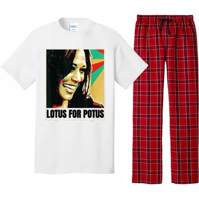 Lotus For Potus Kamala Harris 2024 President Trend Election Pajama Set