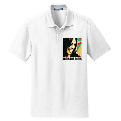 Lotus For Potus Kamala Harris 2024 President Trend Election Dry Zone Grid Polo