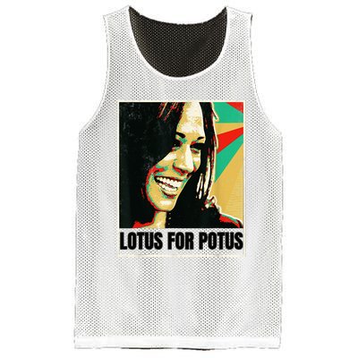 Lotus For Potus Kamala Harris 2024 President Trend Election Mesh Reversible Basketball Jersey Tank