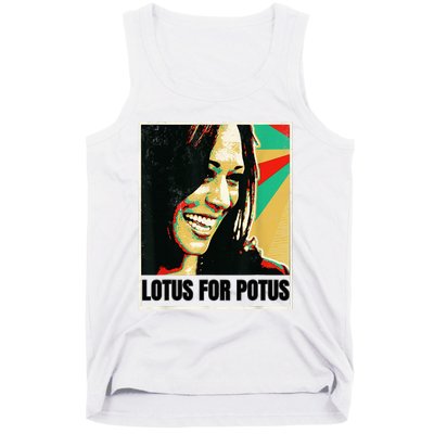 Lotus For Potus Kamala Harris 2024 President Trend Election Tank Top