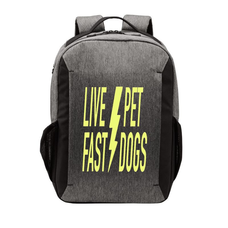 Live Fast Pet Dogs. Funny Dog Lover Humorous Sarcasm Slogan Vector Backpack