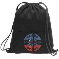 Lotus For Potus Kamala Harris 2024 Presidential Campaign Sweatshirt Cinch Pack Bag