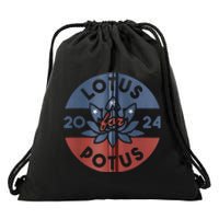 Lotus For Potus Kamala Harris 2024 Presidential Campaign Drawstring Bag