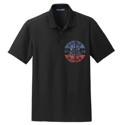 Lotus For Potus Kamala Harris 2024 Presidential Campaign Dry Zone Grid Polo