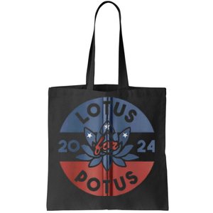 Lotus For Potus Kamala Harris 2024 Presidential Campaign Tote Bag