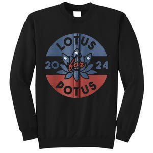 Lotus For Potus Kamala Harris 2024 Presidential Campaign Tall Sweatshirt