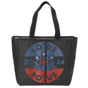 Lotus For Potus Kamala Harris 2024 Presidential Campaign Zip Tote Bag