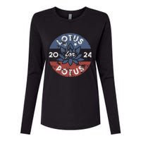 Lotus For Potus Kamala Harris 2024 Presidential Campaign Gift Womens Cotton Relaxed Long Sleeve T-Shirt