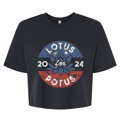 Lotus For Potus Kamala Harris 2024 Presidential Campaign Gift Bella+Canvas Jersey Crop Tee