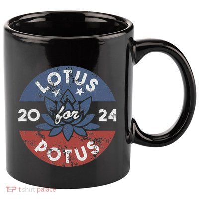 Lotus For Potus Kamala Harris 2024 Presidential Campaign Gift 11oz C Handle Ceramic Mug
