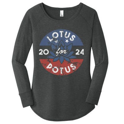 Lotus For Potus Kamala Harris 2024 Presidential Campaign Gift Women's Perfect Tri Tunic Long Sleeve Shirt