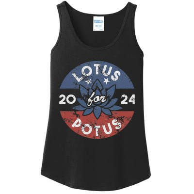 Lotus For Potus Kamala Harris 2024 Presidential Campaign Gift Ladies Essential Tank