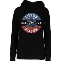 Lotus For Potus Kamala Harris 2024 Presidential Campaign Gift Womens Funnel Neck Pullover Hood