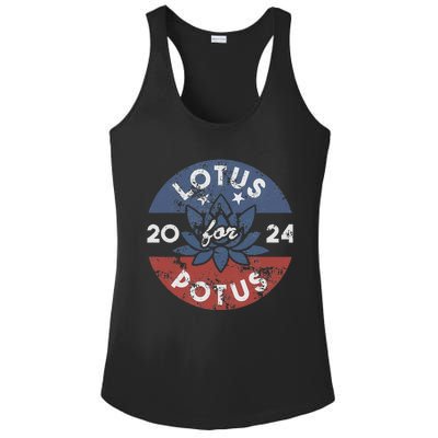 Lotus For Potus Kamala Harris 2024 Presidential Campaign Gift Ladies PosiCharge Competitor Racerback Tank