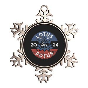 Lotus For Potus Kamala Harris 2024 Presidential Campaign Gift Metallic Star Ornament