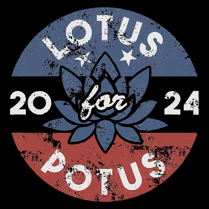 Lotus For Potus Kamala Harris 2024 Presidential Campaign Gift Poster