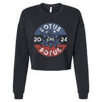 Lotus For Potus Kamala Harris 2024 Presidential Campaign Gift Cropped Pullover Crew