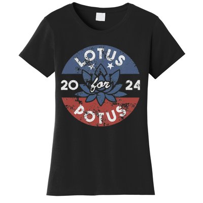 Lotus For Potus Kamala Harris 2024 Presidential Campaign Gift Women's T-Shirt