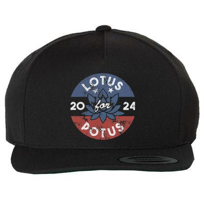 Lotus For Potus Kamala Harris 2024 Presidential Campaign Gift Wool Snapback Cap