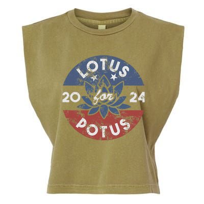 Lotus For Potus Kamala Harris 2024 Presidential Campaign Gift Garment-Dyed Women's Muscle Tee