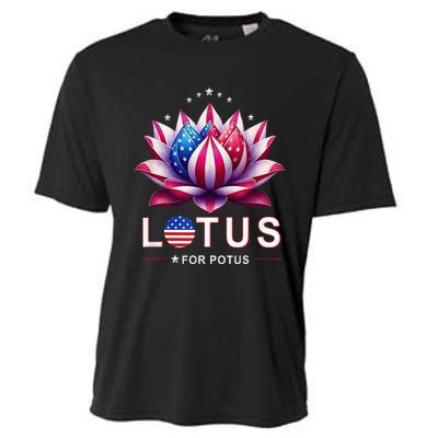 Lotus For Potus Kamala Harris 2024 President Trend Election Cooling Performance Crew T-Shirt