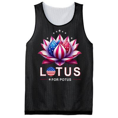 Lotus For Potus Kamala Harris 2024 President Trend Election Mesh Reversible Basketball Jersey Tank