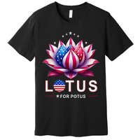 Lotus For Potus Kamala Harris 2024 President Trend Election Premium T-Shirt