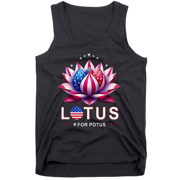 Lotus For Potus Kamala Harris 2024 President Trend Election Tank Top