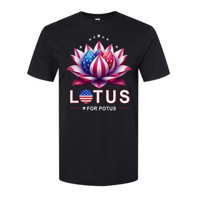 Lotus For Potus Kamala Harris 2024 President Trend Election Softstyle CVC T-Shirt