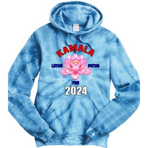 Lotus For Potus Kamala Harris President Campaign 2024 Tie Dye Hoodie