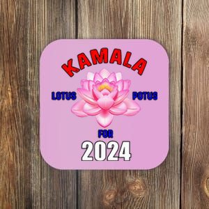 Lotus For Potus Kamala Harris President Campaign 2024 Coaster