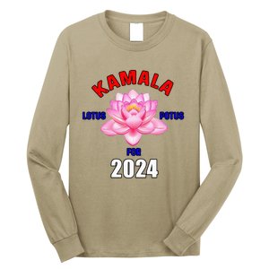 Lotus For Potus Kamala Harris President Campaign 2024 Long Sleeve Shirt